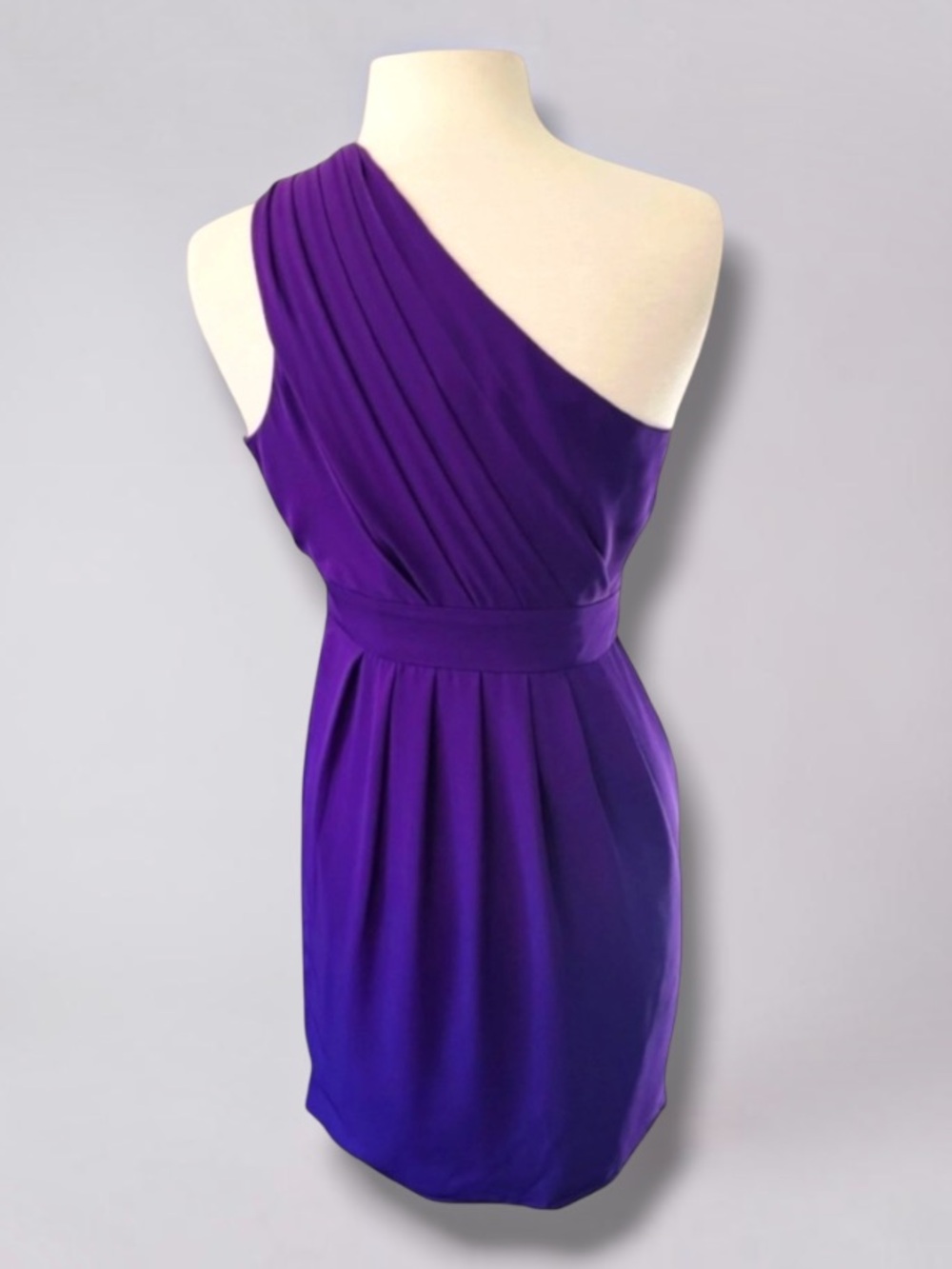 SHOSHANNA MELANEE SILK PURPLE ONE SHOULDER COCKTAIL PARTY DRESS SIZE 4